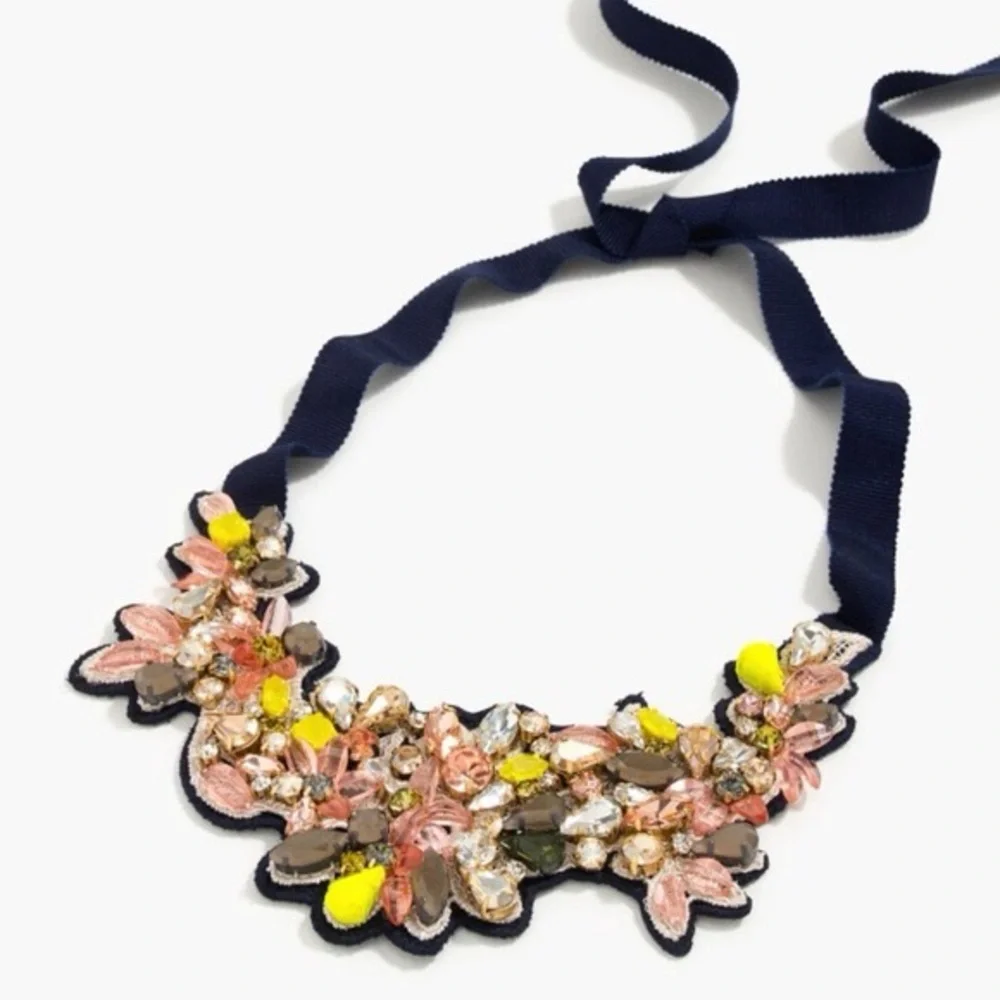 🌱 J. Crew Crystal ribbon necklace - Picture 3 of 5